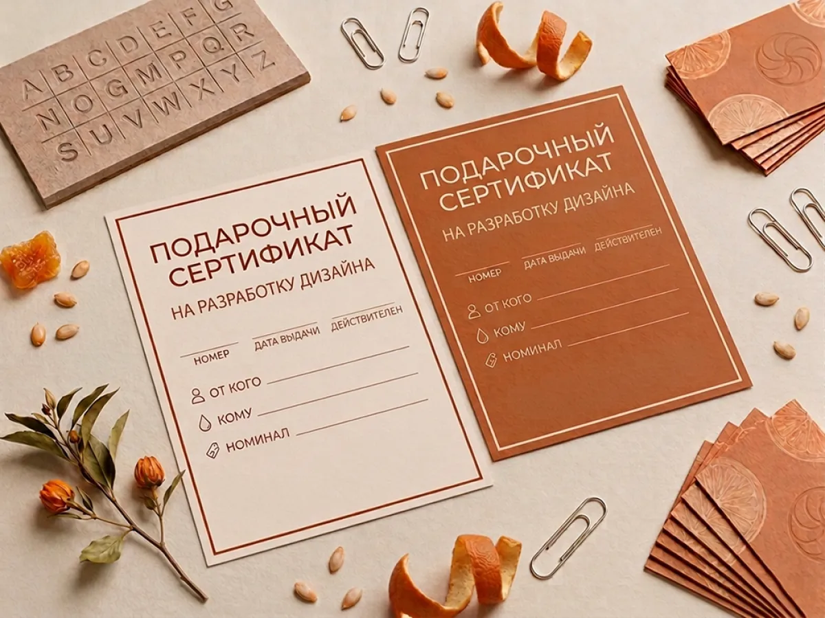 Дизайн подарочного сертификата