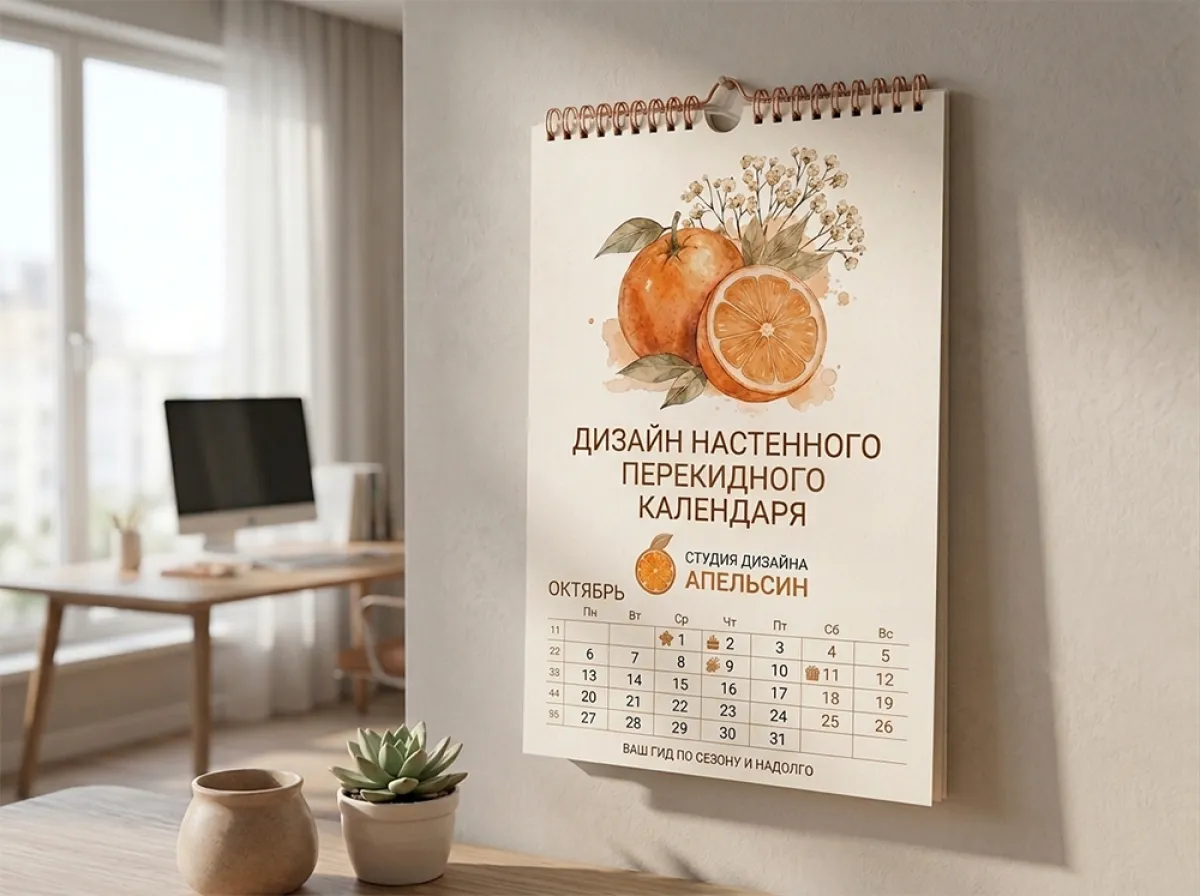 Дизайн перекидного календаря